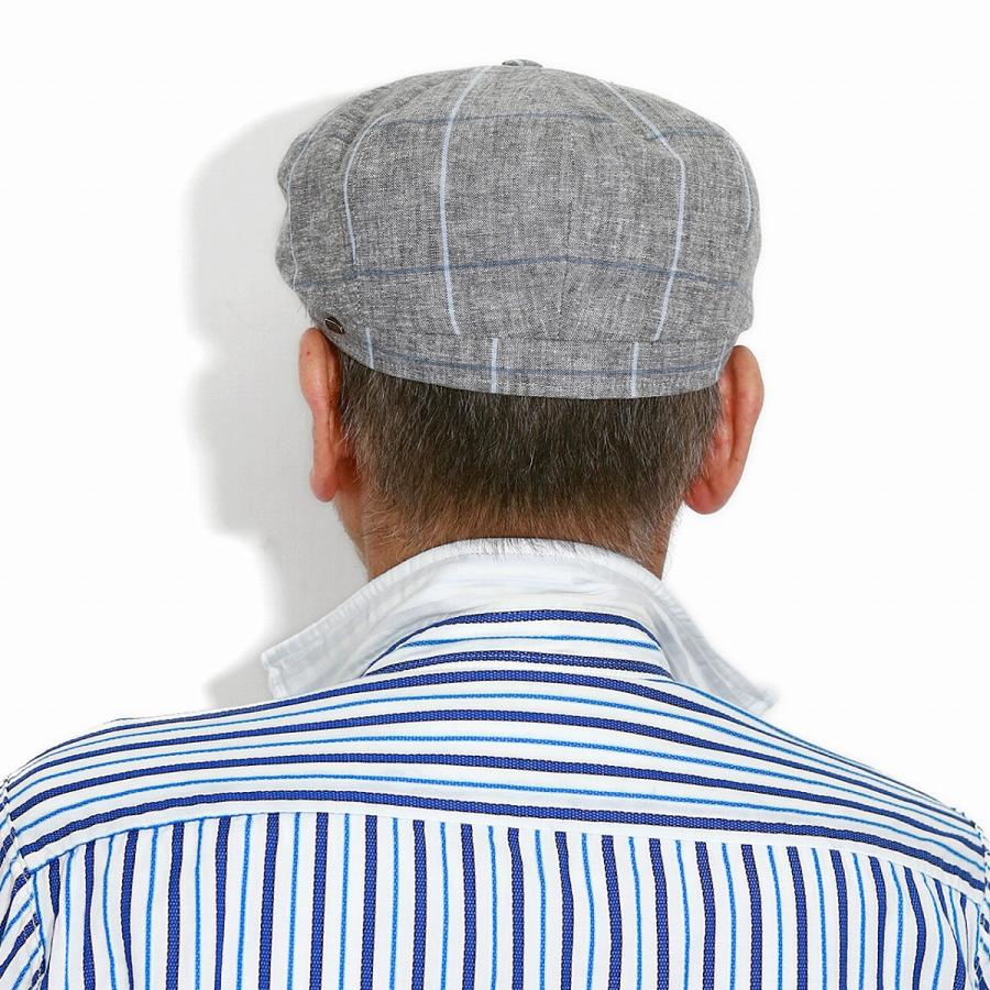 ハンチング 春 夏 チェック柄 ブランド 海外 ポーランド 麻 リネン素材