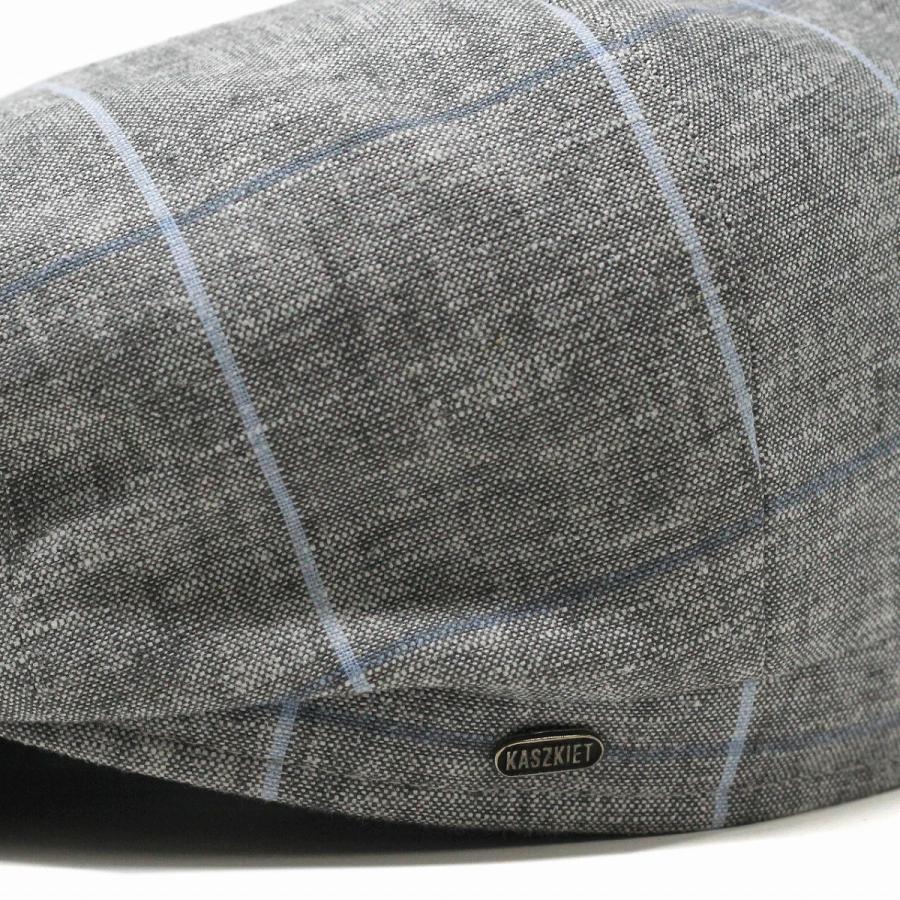 ハンチング 春 夏 チェック柄 ブランド 海外 ポーランド 麻 リネン素材