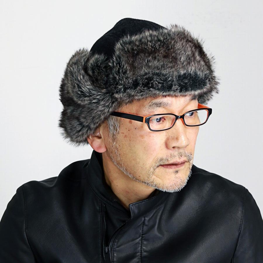 飛行帽 メンズ レディース KASZKIET 秋冬 帽子 フライトキャップ 無地 フラノ トラッパー カシュケット ギフト チャコールグレー