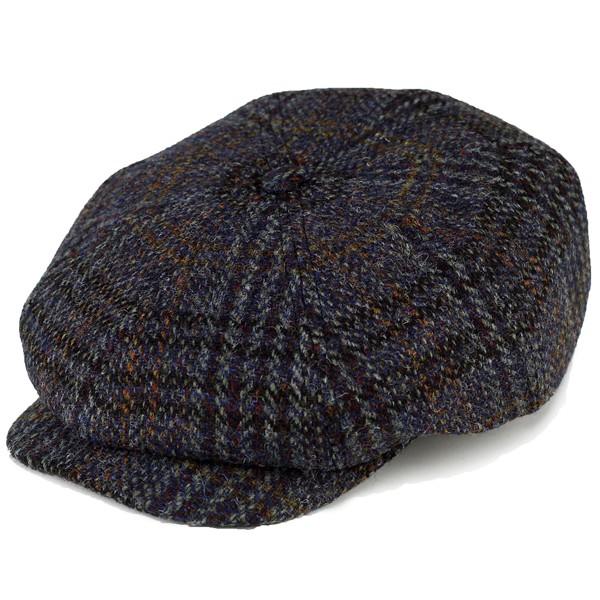 ハンチング カシュケット 帽子 秋冬 アイビーキャップ ハリスツイード 渋い ハンチング メンズ Kaszkiet 青 ブルー Blusquare Org