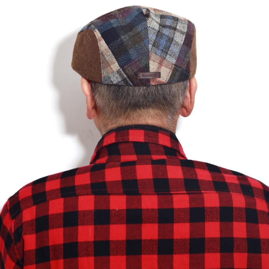 パッチワーク ハンチング ツイード 帽子 カシュケット ハンチング帽 カラフル チェック 冬 帽子 KASZKIET メリノウール ハンチング帽 プレゼント［ ivy cap ］送料無料 ギフト包装 ラッピング 無料  父の日 プレゼント ギフト 敬老の日 贈り物 パッチワーク ハンチング ツイード 帽子 カシュケット ハンチング帽