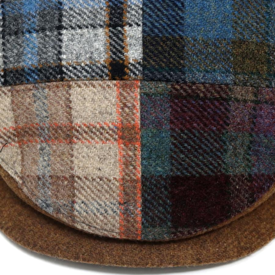 パッチワーク ハンチング ツイード 帽子 カシュケット ハンチング帽
