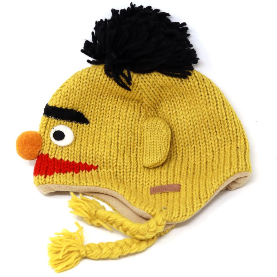 ニット帽 キッズ 耳当て付きニット帽子 セサミストリート グッズ