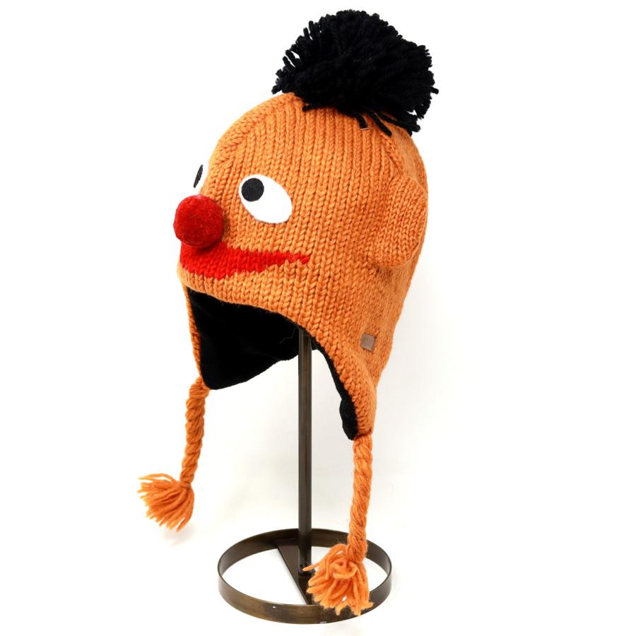 ニット帽 キッズ 耳当て付きニット帽子 セサミストリート グッズ