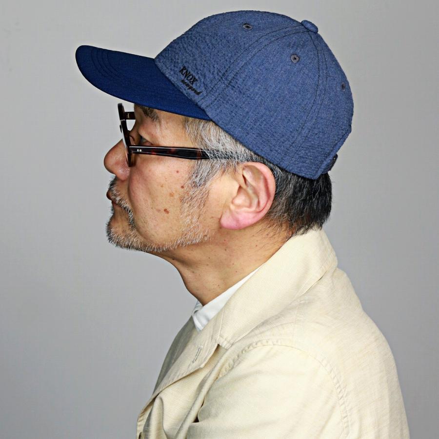 ネル】軍服スタイルの帽子 ケース付き KNOX(革小物) ノックス 涼しい