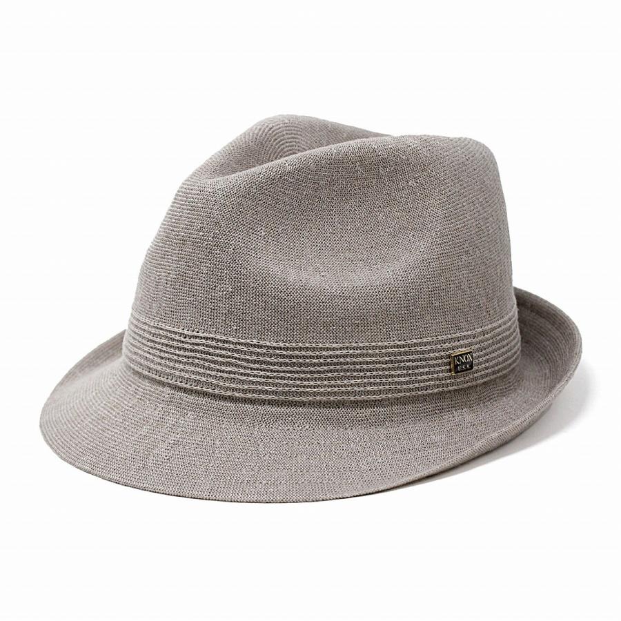 KNOX 中折帽　グレー KNOX(帽子) ノックス KNOX 中折れハット グレー 兎毛 メンズ 父