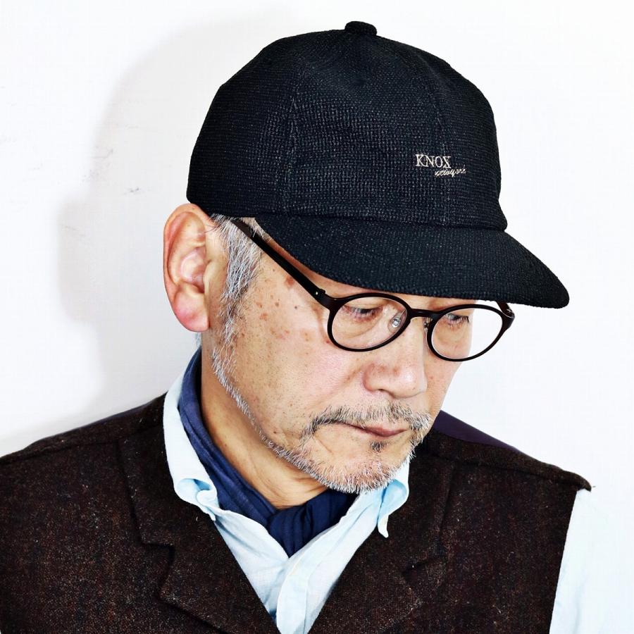 KNOX（ノックス） ニット キャップ 帽子 ニット地 NEWYORK 秋 冬 黒