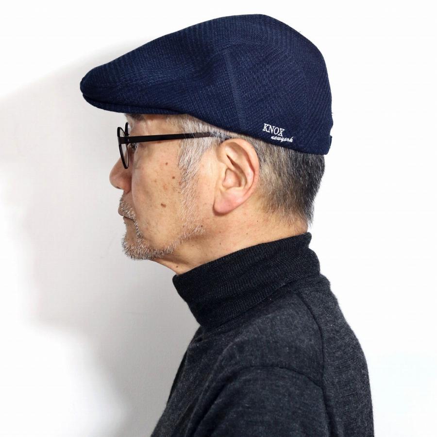 KNOX（ノックス） ハンチング メンズ グレンチェック アイビーキャップ