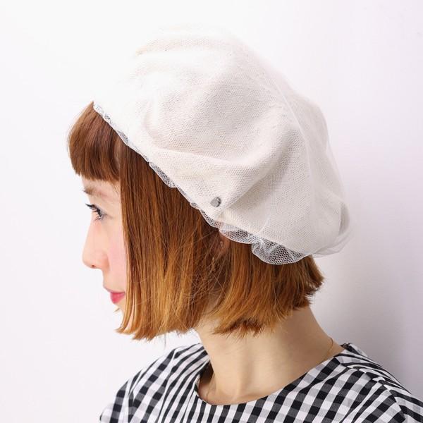 バラ色の帽子 17SS チュール手びねりベレー 日本製 ベレー帽 barairo
