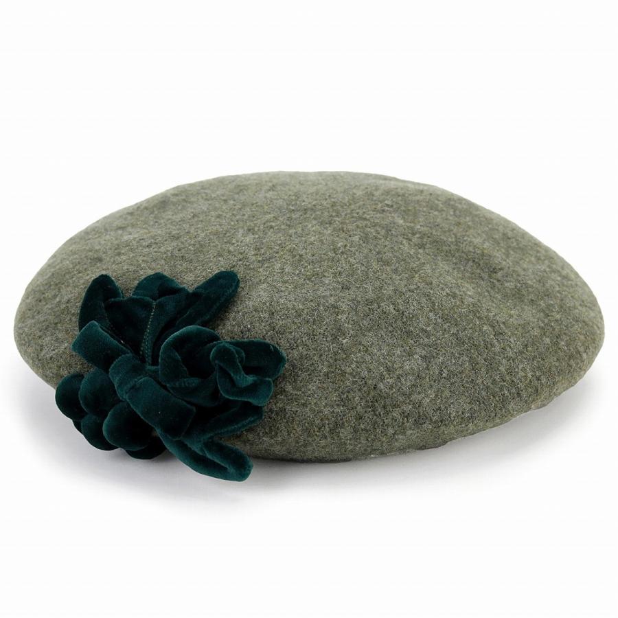 Barairo no Boushi 帽子 コサージュ レディース 秋冬 ベレー帽 日本製