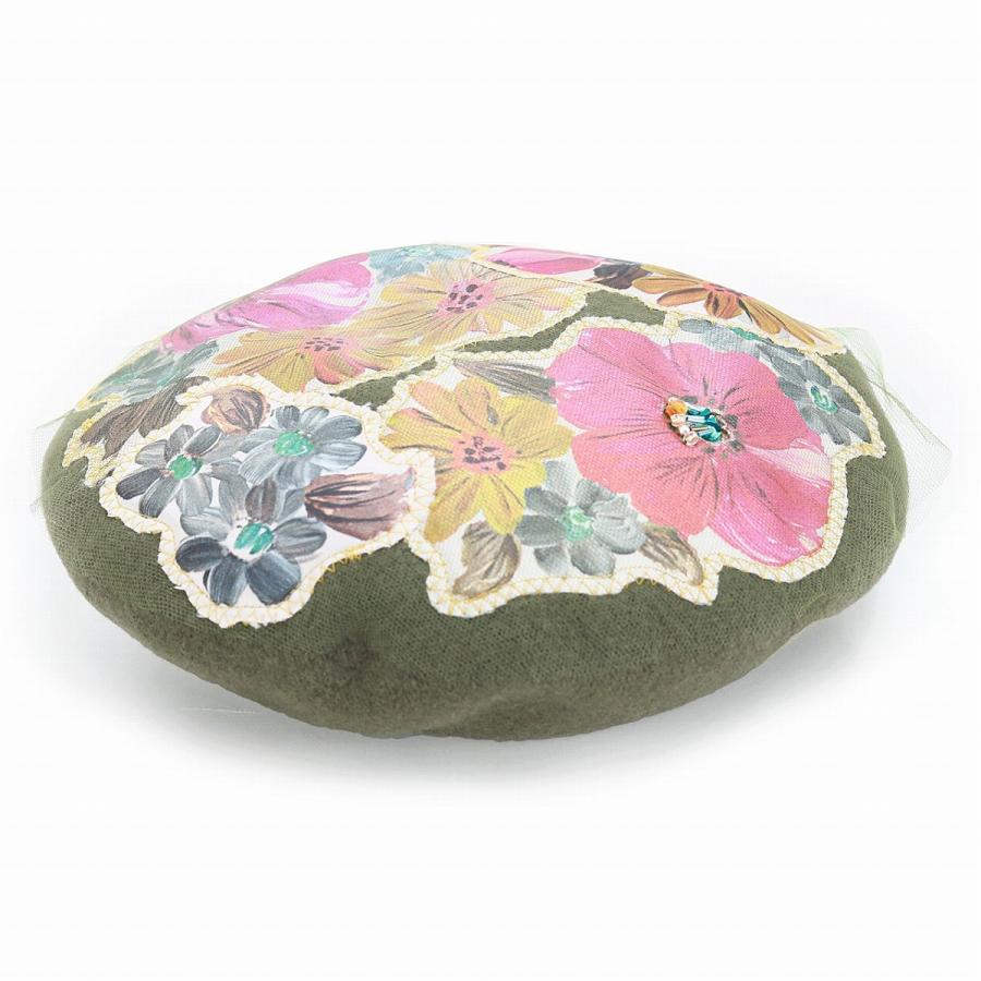 薔薇色の帽子 羊ベレー Barairo no Boushi バラ色の帽子 アップリケ