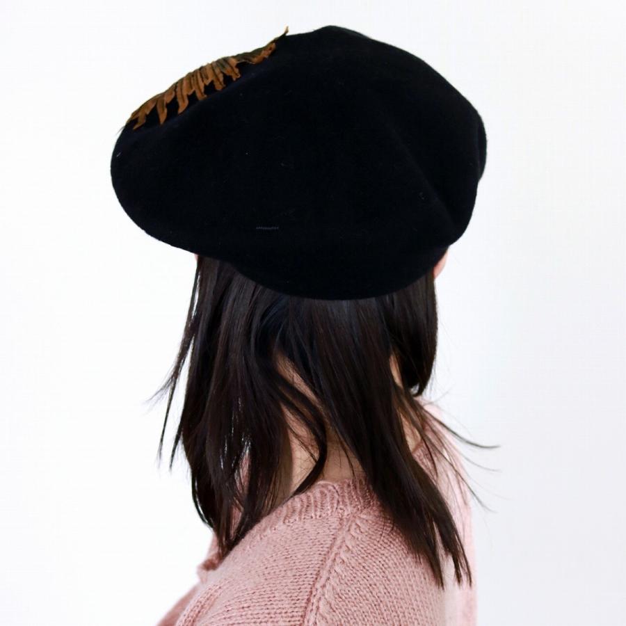 Barairo no Boushi 秋冬 ウール ベレー帽 花ステッチベレー ベレー