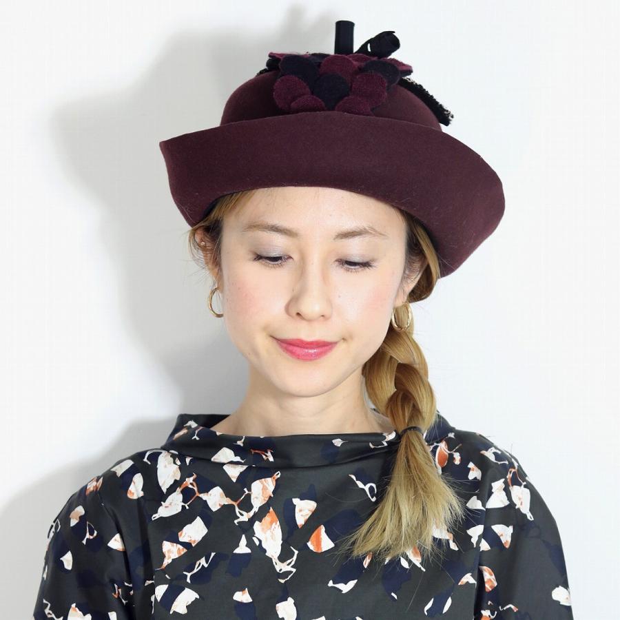 カシラ　薔薇色の帽子　ファー　個性的　ハット Barairo no Boushi フェルトハット 可愛い 帽子 秋 冬 個性的