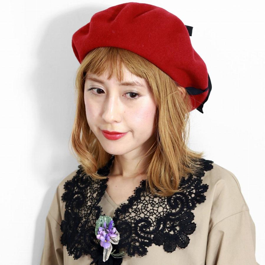 Barairo no Boushi バラ色の帽子 リボン ベレー 日本製 秋 冬 可愛い