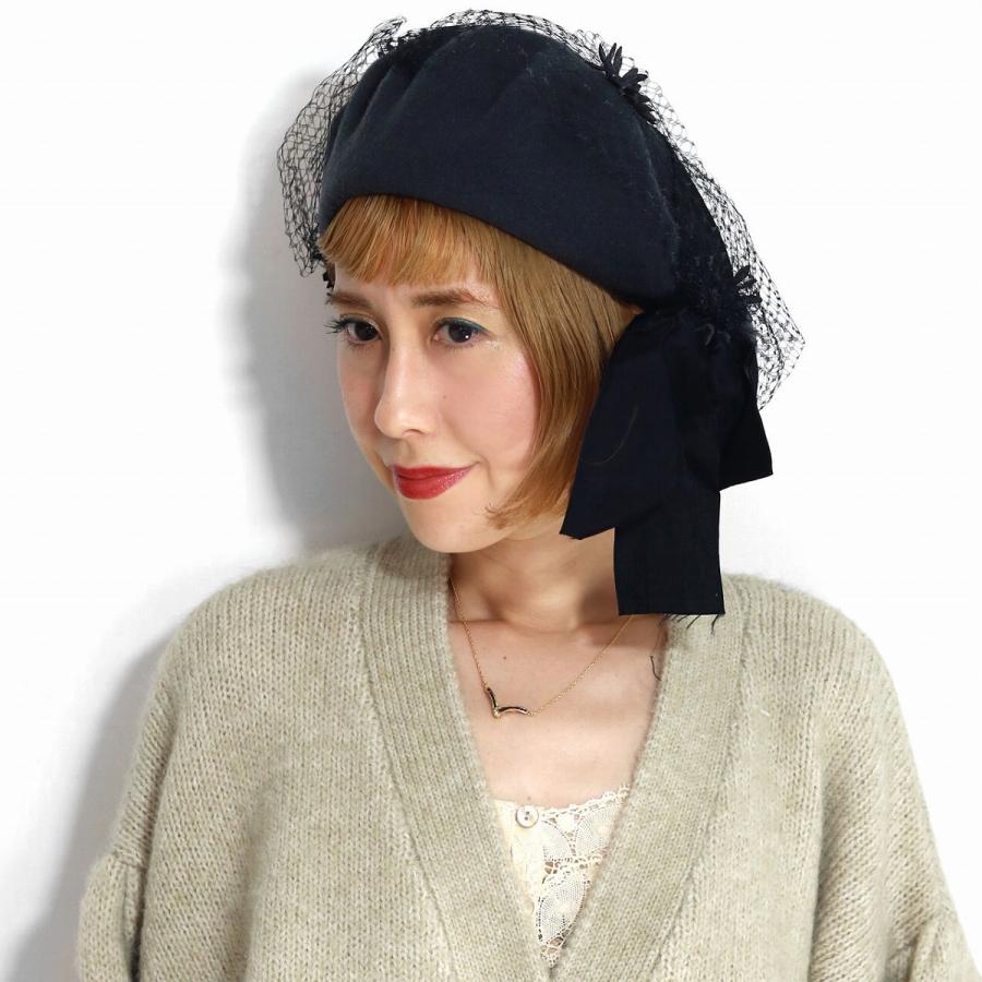 Barairo no Boushi ベレー帽 レディース かわいい 帽子 ウール 秋冬 花