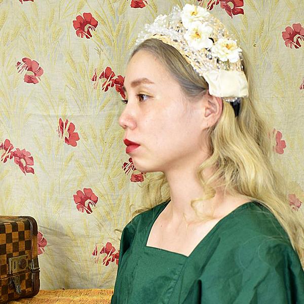 Barairo no Boushi ヘッドドレス カチューシャ 可愛い 春夏 花 麦わら