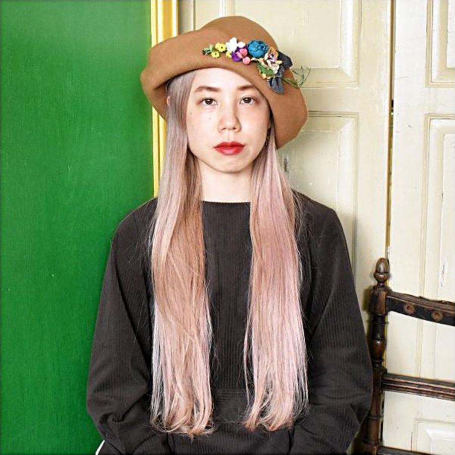 Barairo no Boushi 可愛い 帽子 レディース 秋冬 フラワーダブルベル