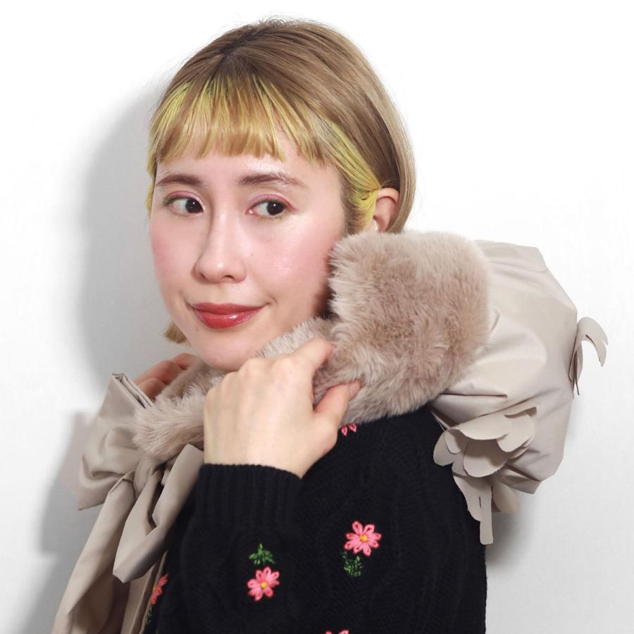 Barairo no Boushi ファー 帽子 フード レディース 可愛い 秋冬 防寒