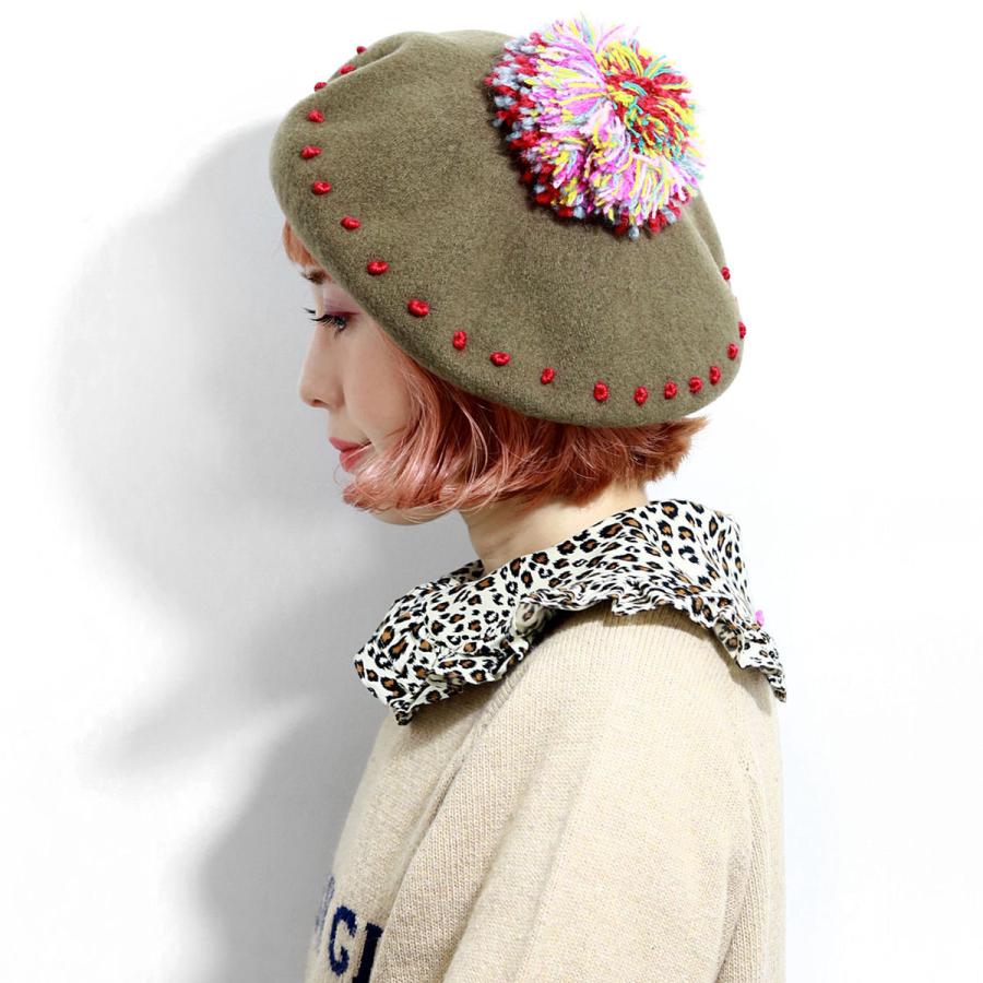 Barairo no Boushi ベレー帽 送料無料 レディース 秋冬 毛糸のポンポン