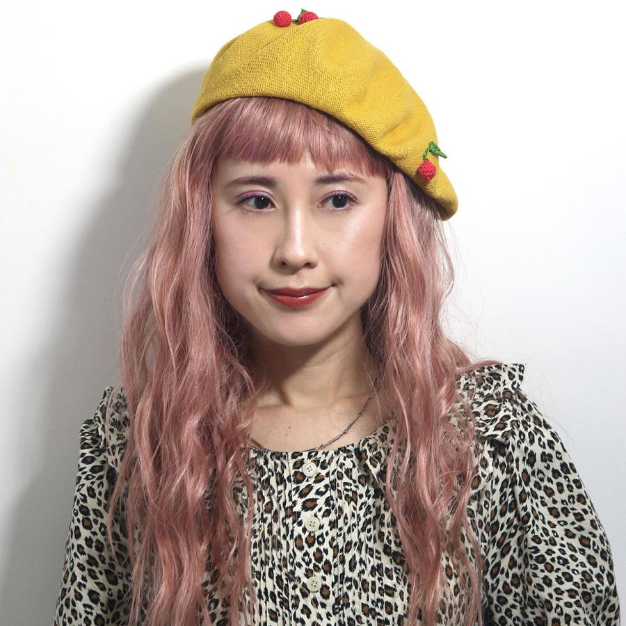 Barairo no Boushi レディース ベレー帽 春夏 さくらんぼ ベレー Barairo no Boushi レディース ベレー帽 春夏 さくらんぼ ベレー
