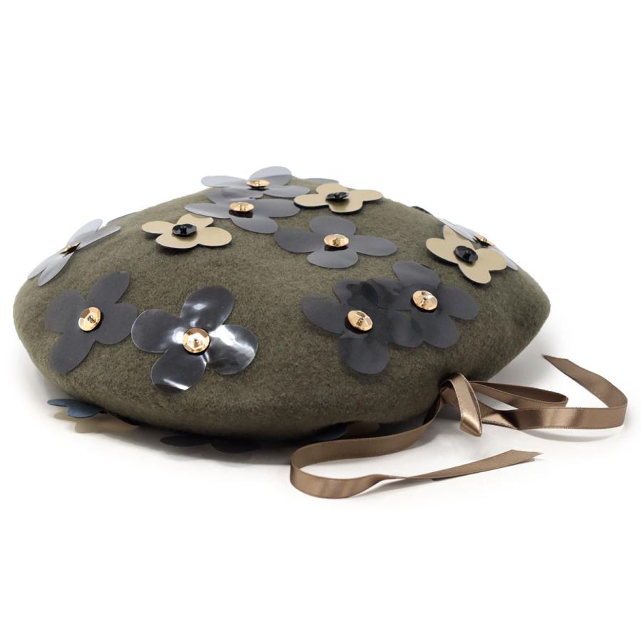 【国内発送】FURLA◆花飾りが可愛すぎる♪ベレー帽 国内発送】FURLA◇花飾りが可愛すぎる♪ベレー帽 (FURLA/ベレー
