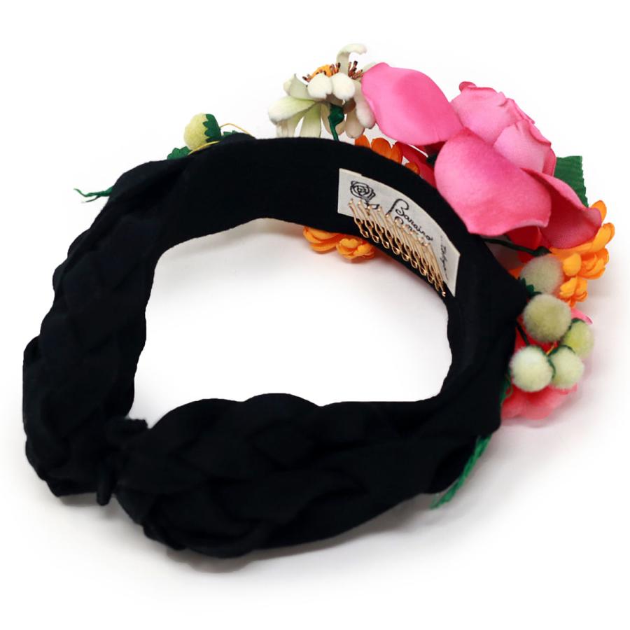 Barairo no Boushi カチューシャ 秋冬 ヘッドドレス 造花 可愛い 布花