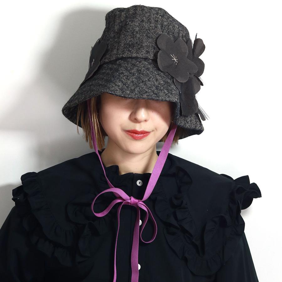 Barairo no Boushi ツイード 帽子 秋冬 かわいい レディース バラ色の