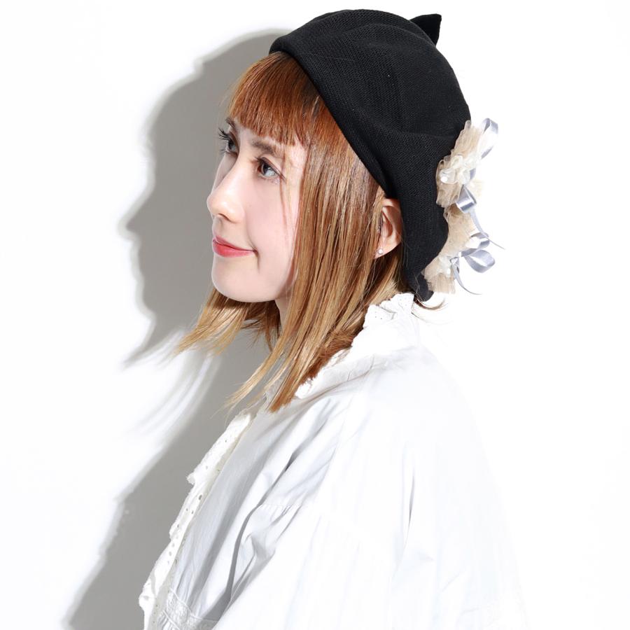 Barairo no Boushi ベレー帽 猫 ネコ 帽子 レディース 春夏 Barairo no Boushi ベレー帽 猫 ネコ 帽子 レディース 春夏