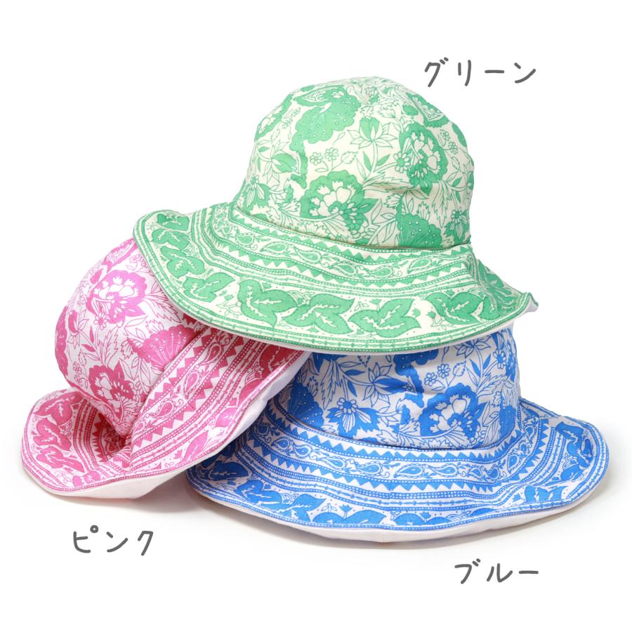 Barairo no Boushi 帽子 春夏 レディース UVカット つば広 バラ色の