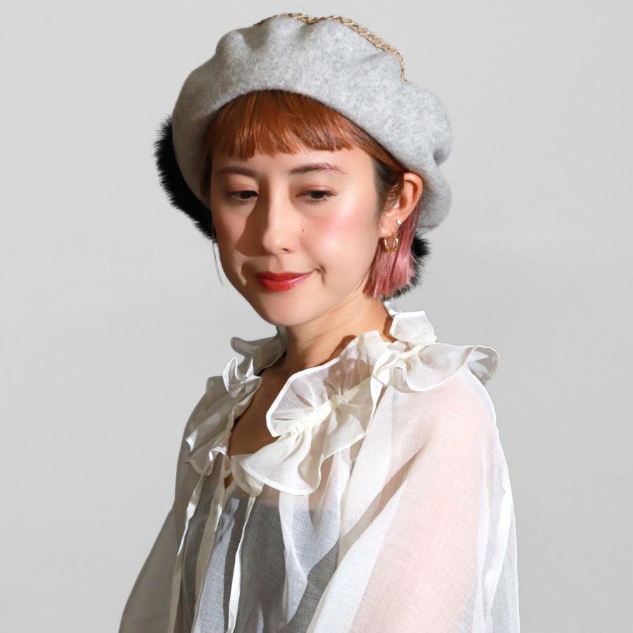 Barairo no Boushi ベレー帽 レディース 秋冬 ネコ ベレー 帽子 バラ色