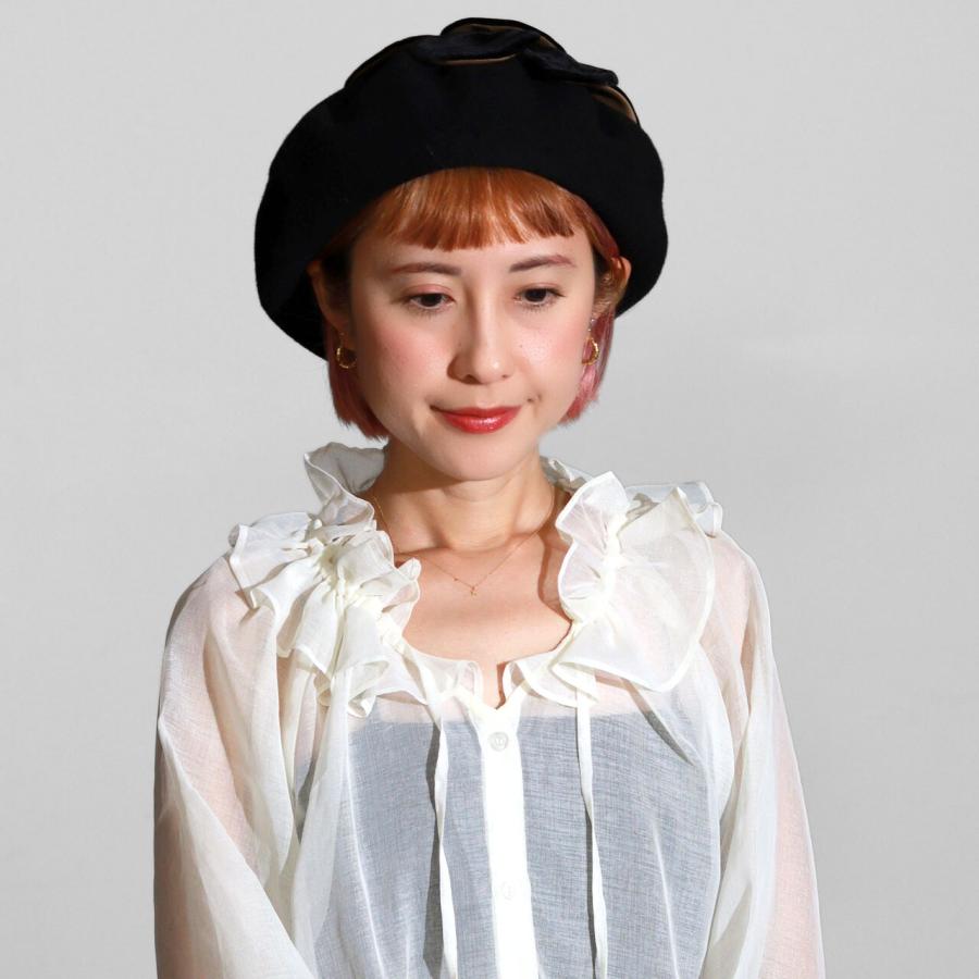 Barairo no Boushi ベレー 帽子 レディース 秋冬 ネコ ベレー帽 バラ色