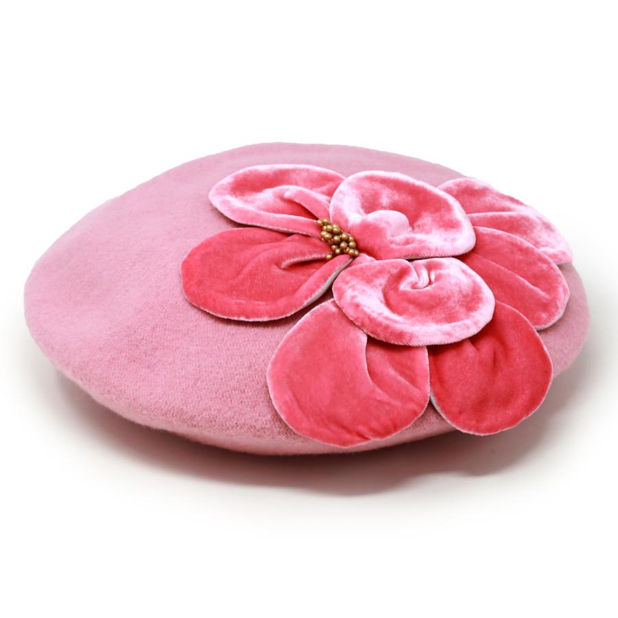 Barairo no Boushi ベレー 帽子 レディース 秋冬 ネコ ベレー帽 バラ色