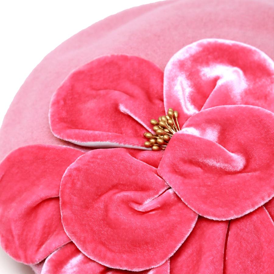 Barairo no Boushi ベレー 帽子 レディース 秋冬 ネコ ベレー帽 バラ色