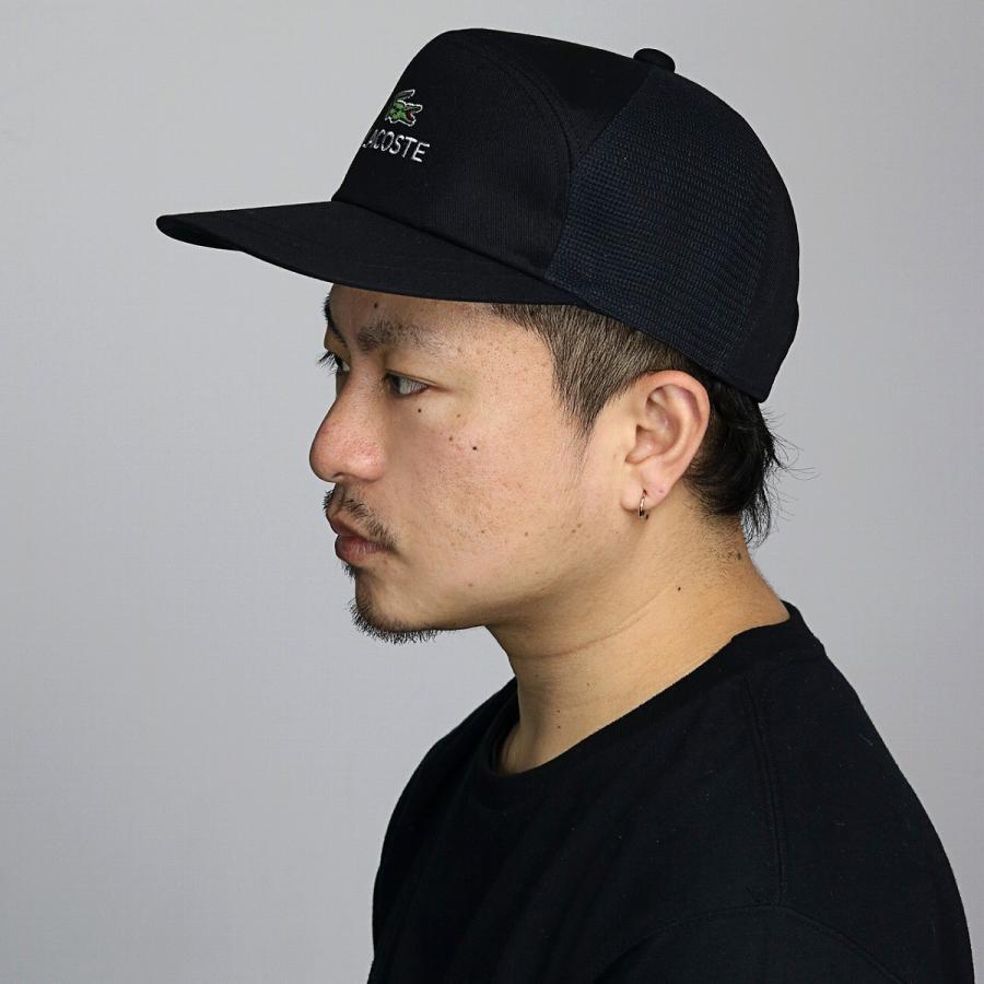 キャップ メンズ 帽子 メッシュキャップ ラコステ CAP 春夏 LACOSTE メンズ 吸汗 速乾 ビン皮 ブラック 黒｜elehelm-hatstore｜09