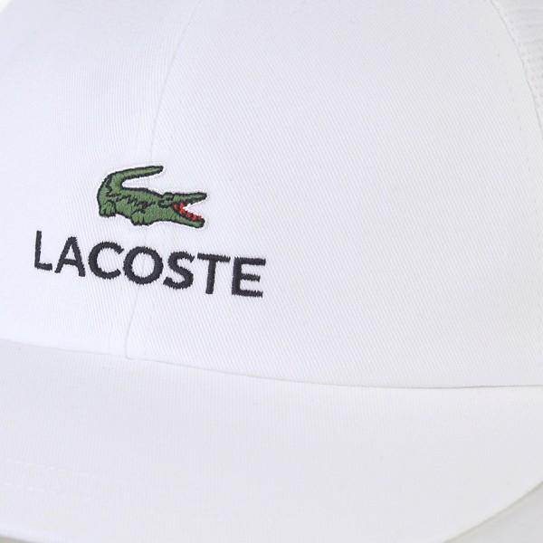 春夏 メッシュキャップ メンズ LACOSTE 帽子 キャップ ラコステ CAP ツイル インターロックウォーター/白 ホワイト｜elehelm-hatstore｜05