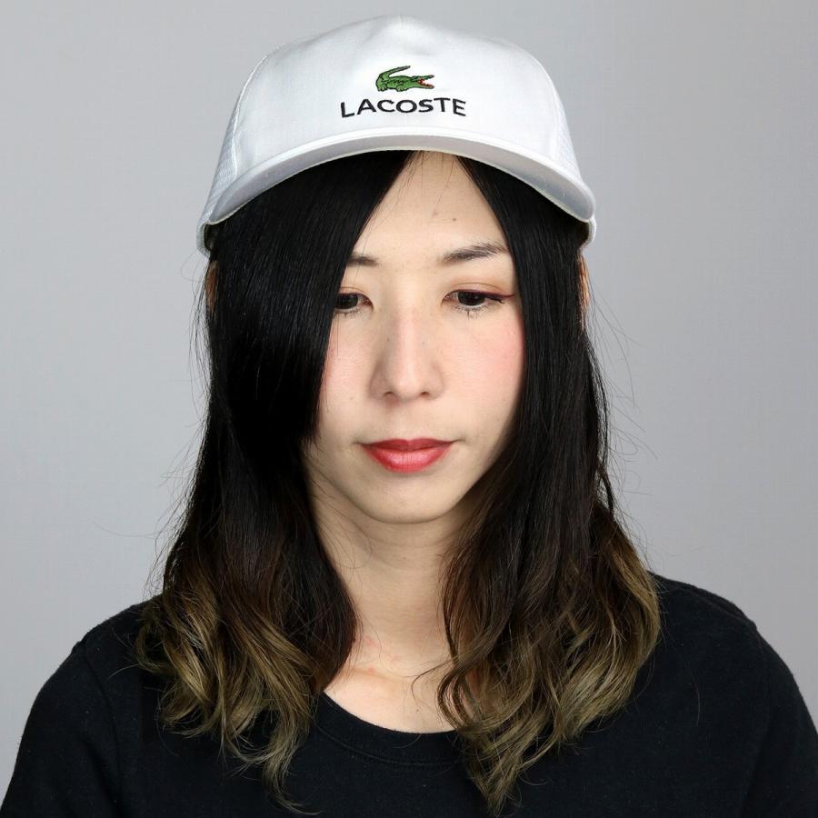 春夏 メッシュキャップ メンズ LACOSTE 帽子 キャップ ラコステ CAP ツイル インターロックウォーター/白 ホワイト｜elehelm-hatstore｜09