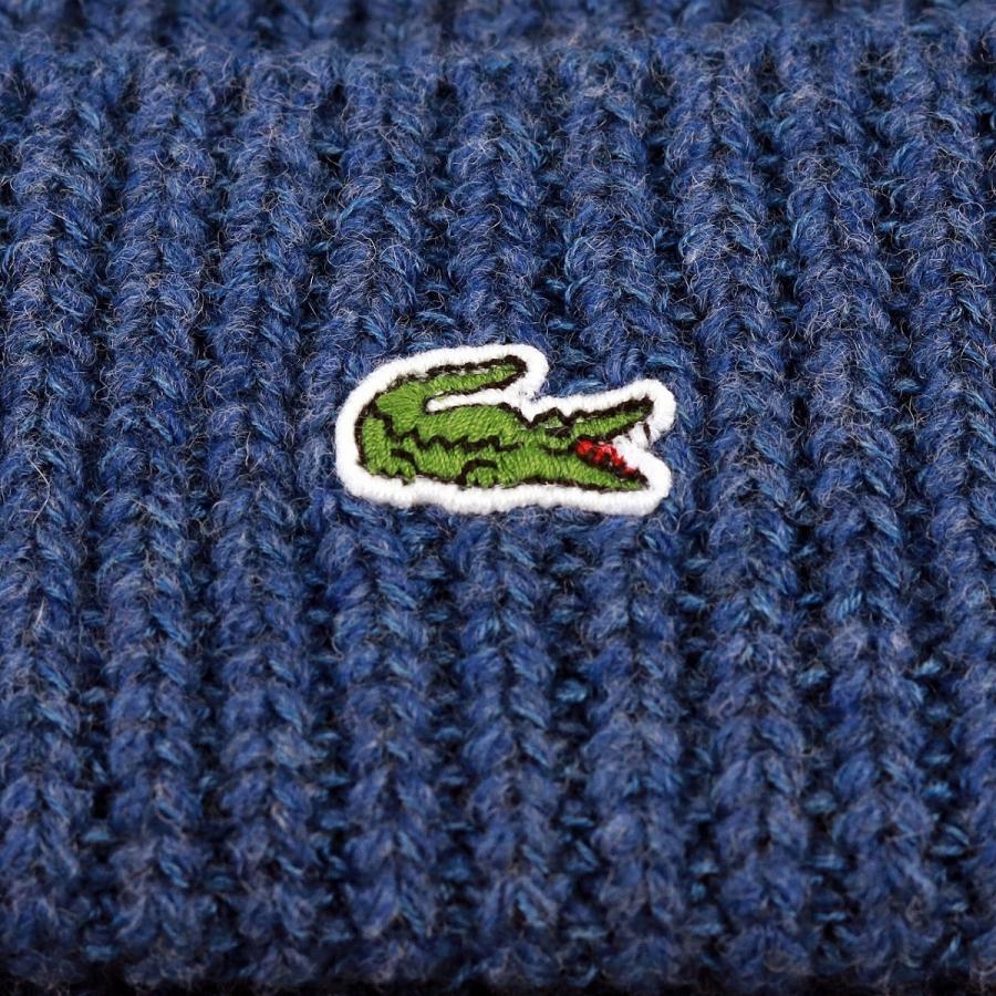 LACOSTE ワッチキャップ ニット帽 ワッチ メンズ 秋冬 ニットワッチ lacoste スノボ ニット帽 レディース スポーツ 帽子 青 ブルー｜elehelm-hatstore｜05