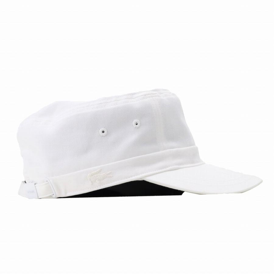 LACOSTE ワークキャップ CAP ツイル キャップ コットン メンズ 父の日 プレゼント ラコステ レディース 帽子 キャップ ワニ 白 ホワイト｜elehelm-hatstore｜07