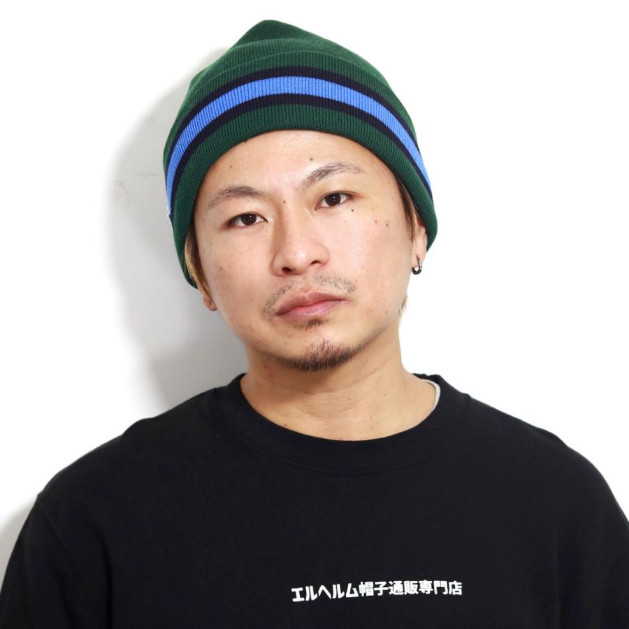 LACOSTE（ラコステ） ニット帽 メンズ フロントボーダーウールニット