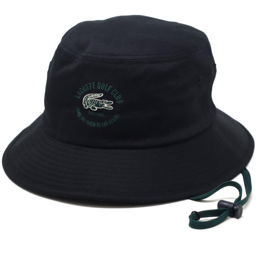 LACOSTE（ラコステ） ツイルハット あご紐付き帽子 バケットハット
