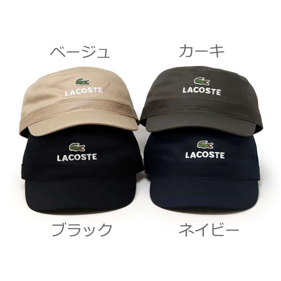 ラコステ キャップ 春夏 カツラギ ドゴールキャップ LACOSTE メンズ ワークキャップ 綿 送料無料 帽子 レディース ワニマーク｜elehelm-hatstore｜06