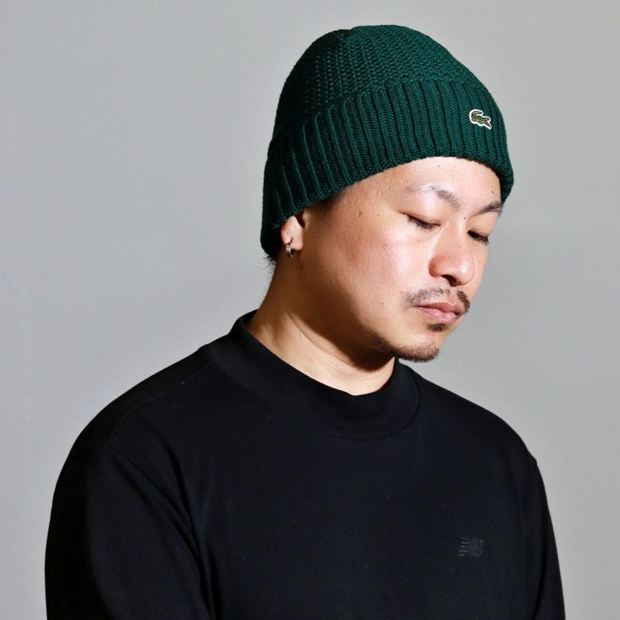 新品！ラコステ　ビーニー　ニット帽　ニットキャップ　帽子　ニットワッチ LACOSTE（ラコステ） ニット帽 メンズ 秋冬 日本製 ビーニー ウール