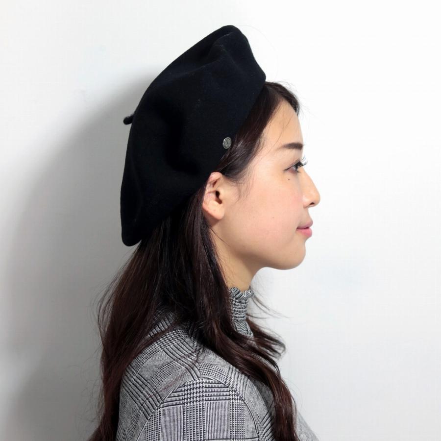 LAULHÈRE ベレー帽 黒 ウール製 LAULHERE ベレー帽 レディース メンズ 男女兼用 ベレー 帽