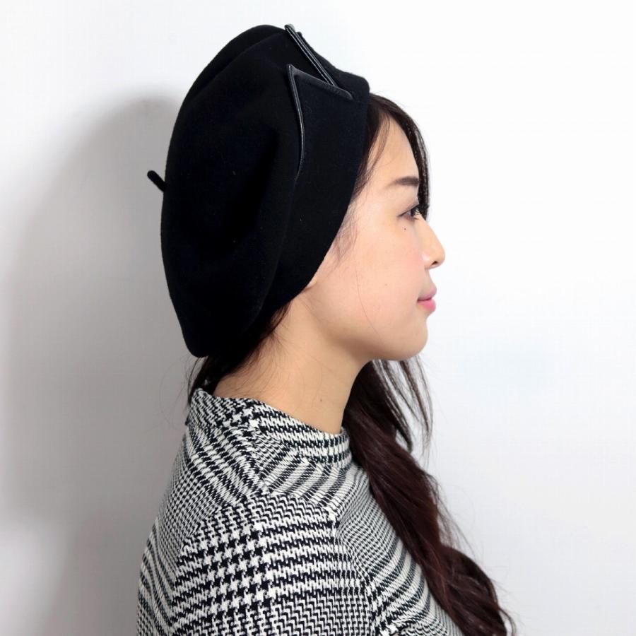 LAULHERE 刺繍入り黒ベレー帽 専用ボックス付き　ローレル LAULHERE 刺繍入り黒ベレー帽 専用ボックス付き ローレル - メルカリ