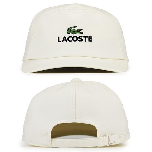 キャップ 春夏 ラコステ LACOSTE オックスワイドキャップ メンズ レディース 帽子 父の日 プレゼント 綿100% サイズ調整 生成り アイボリー｜elehelm-hatstore｜03