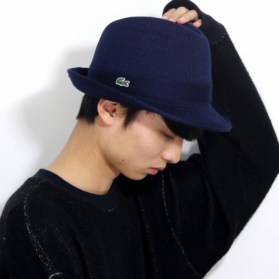 ラコステ ハット ニット織り 秋冬 帽子 Lacoste 中折れハット 通販 帽子 ラコステメンズ サーモニットハット 紺 ネイビー L3419 013 Elehelm帽子通販専門店 通販 Yahoo ショッピング