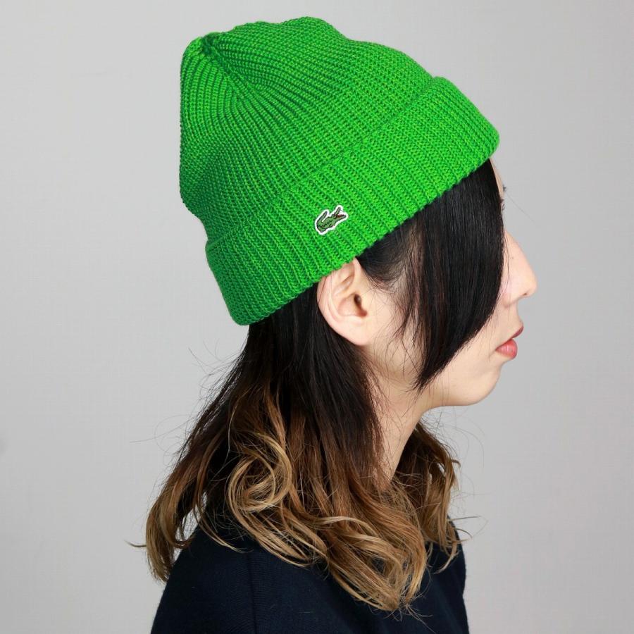 ラコステ 秋冬 ニット ワッチ ニット帽 メンズ LACOSTE ワンポイント