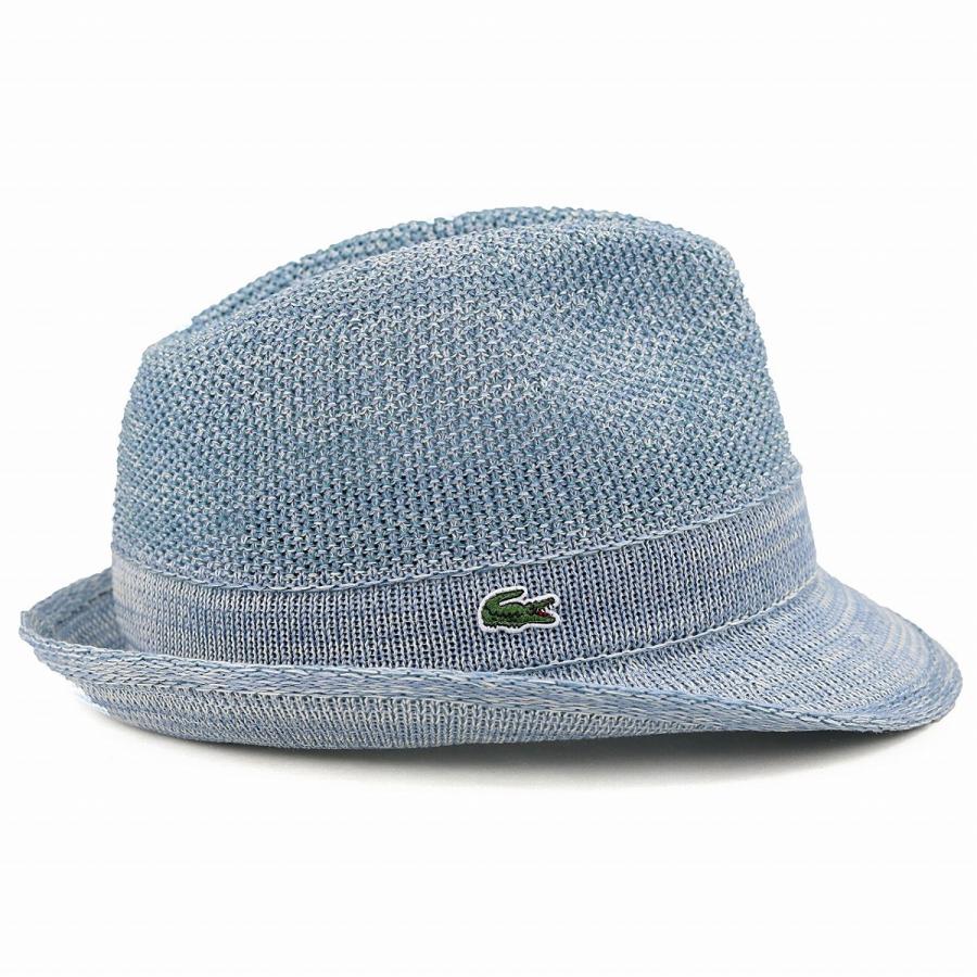 LACOSTE 中折れ ハット サーモニットマニッシュ 春夏 中折れ帽