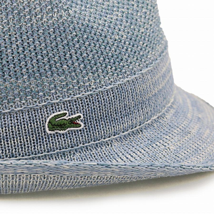 LACOSTE 中折れ ハット サーモニットマニッシュ 春夏 中折れ帽