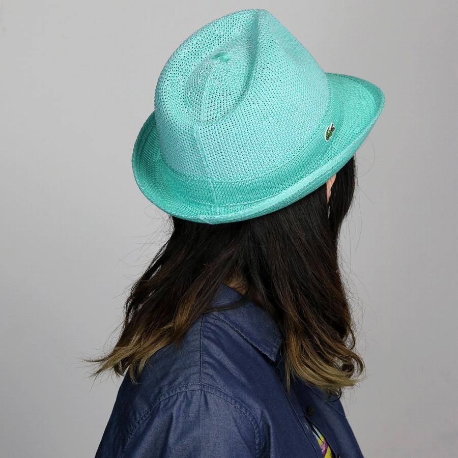 LACOSTE（ラコステ） サマーニット 鹿の子編み ハット 中折れハット 春
